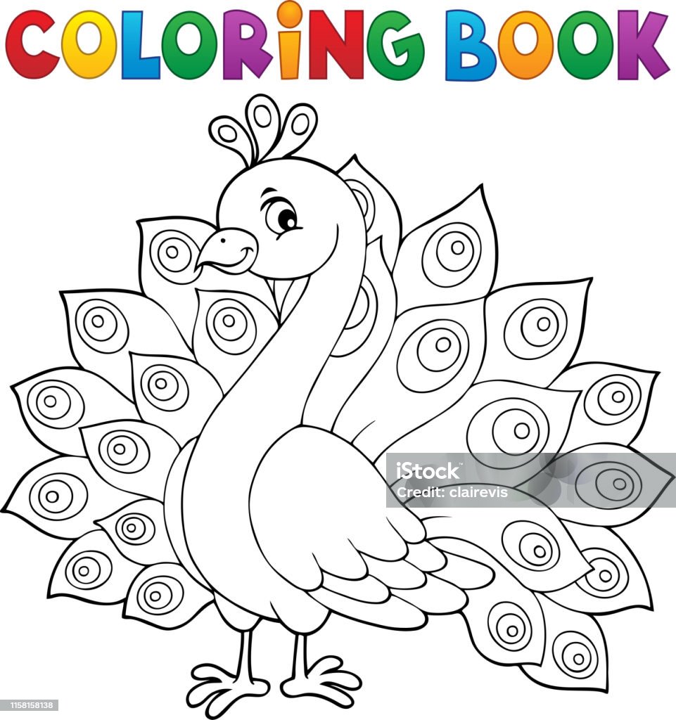 Ilustración de Libro Para Colorear Tema De Pavo Real 1 y más Vectores  Libres de Derechos de Alegre - Alegre, Animal, Arte - iStock