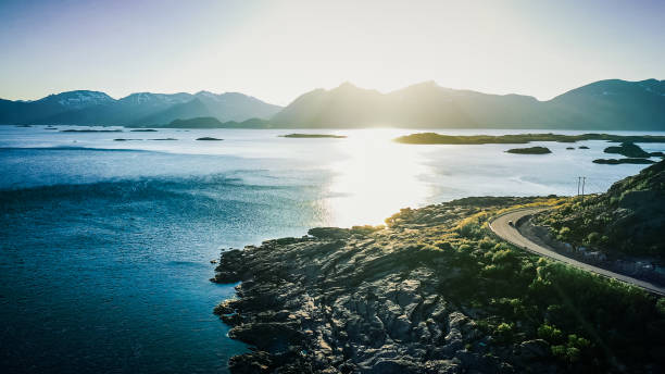 istock Aerial drone view: Lofoten Islands in Norway 1158160653