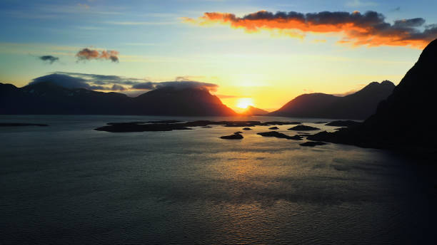 istock Aerial drone view: Lofoten Islands in Norway 1158160739