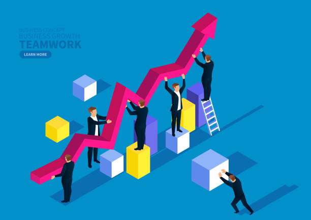 rozwój zespołu biznesowego i biznesu - business building activity growth development stock illustrations