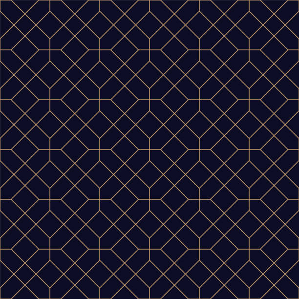 ilustrações de stock, clip art, desenhos animados e ícones de luxury geometric seamless ornamental background. grid repeatable golden pattern - elegant blue symmetry design. - mirrored pattern wallpaper pattern backgrounds seamless