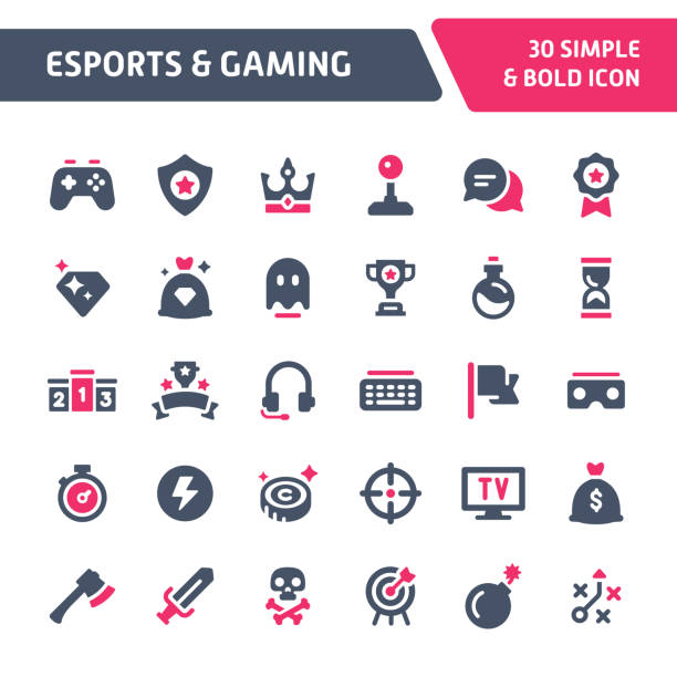 illustrations, cliparts, dessins animés et icônes de esports - gaming vector icon set. - sport symbol computer icon icon set