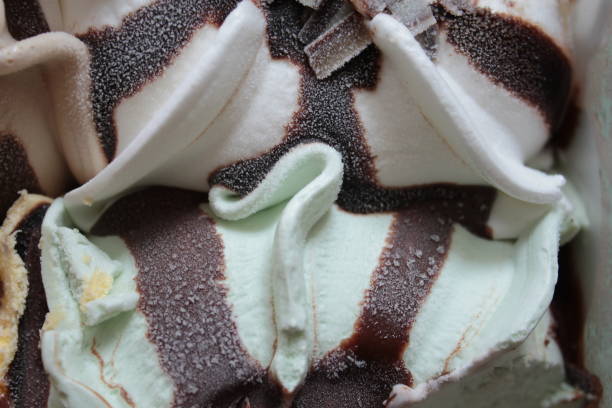 Close up of Ice cream in disposable container