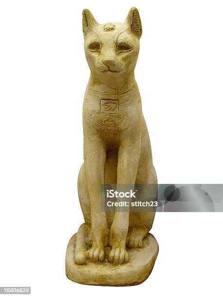 Egyptian Temple Cat Stock Photo - Download Image Now - Ancient, Carving - Craft Product, Color Image