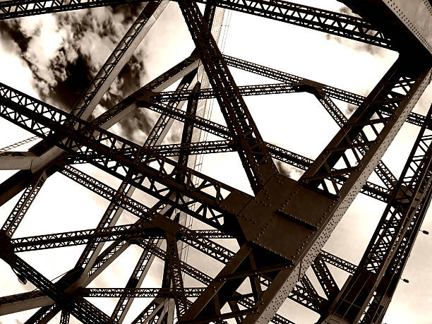 istock Looking up at a steel bridge girder 115816994