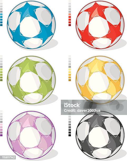 Vektor Fußballbälle Stock Vektor Art und mehr Bilder von Einzelner Gegenstand - Einzelner Gegenstand, Farbbild, Farbton