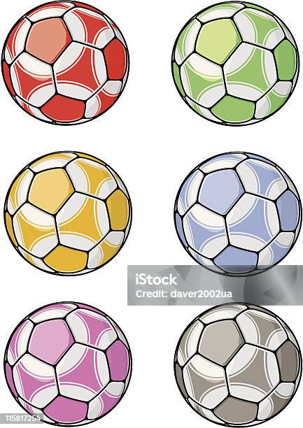 Vector Cor Bolas - Arte vetorial de stock e mais imagens de Bola - Bola, Bola de Futebol, Cores