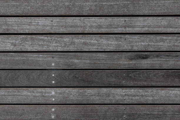 istock Weathered wooden plank floor texture. Wood pavement background. Abstract home deck pattern 1158173342