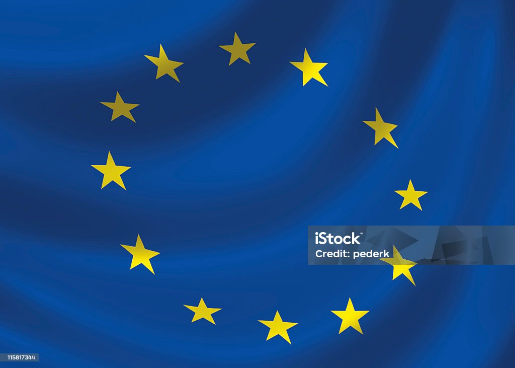 Bandeira da UE - Foto de stock de Bandeira royalty-free