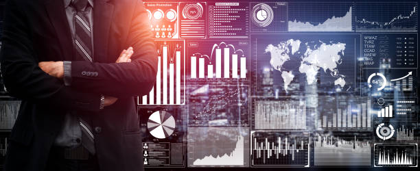 Data Analysis for Business and Finance Concept Data Analysis for Business and Finance Concept. Graphic interface showing future computer technology of profit analytic, online marketing research and information report for digital business strategy. market research photos stock pictures, royalty-free photos & images