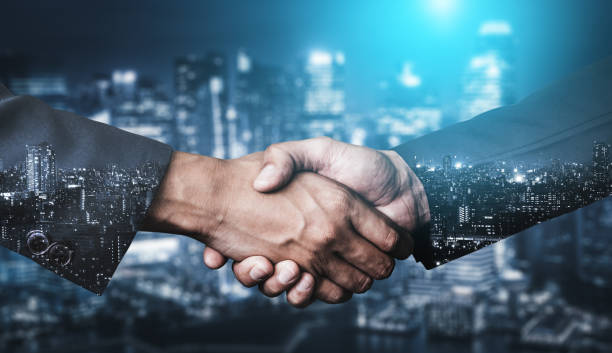 istock Double Exposure Image of Business and Finance 1158174817