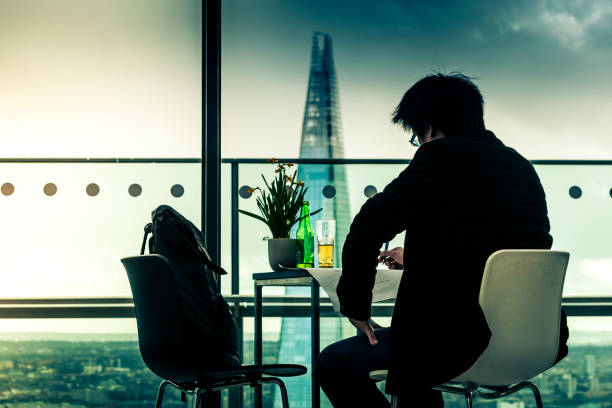 istock Urban Man and Modern London Cityscape 1158176675