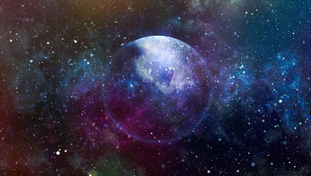 istock Colorful Starry Night Sky Outer Space background . Beautiful sky background 1158178283