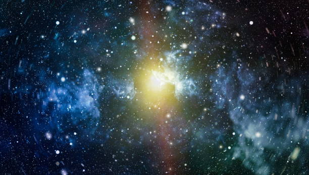 istock Colorful Starry Night Sky Outer Space background . Beautiful sky background 1158178603