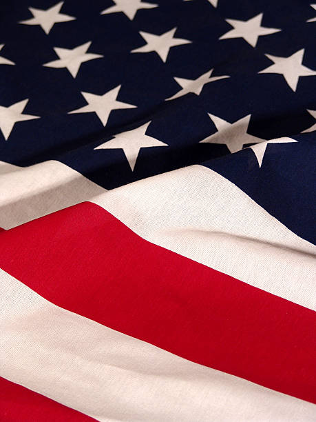 American Flag, Waving stock photo