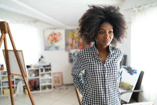 istock Female artist in studio 1158180657