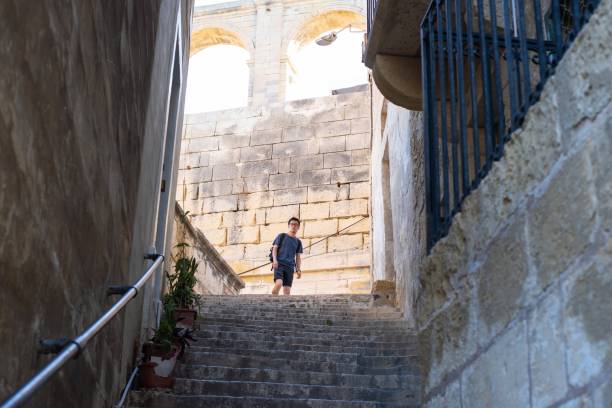 istock Traveler exploring his destination on foot 1158180853