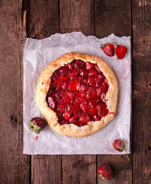 istock Summer strawberry pie cake galette 1158182053