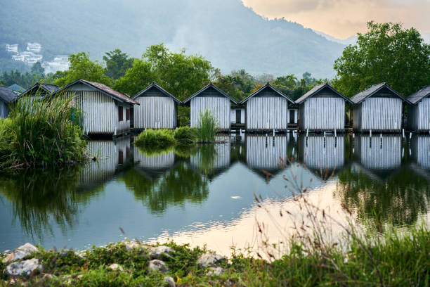 istock Row of houses on the river 1158186155