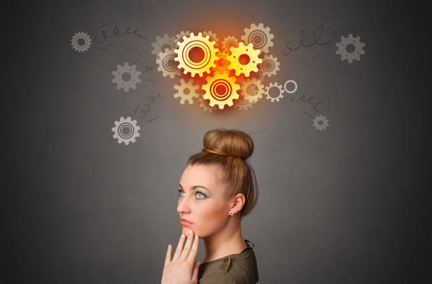 istock Girl with brainstorming concept 1158186602