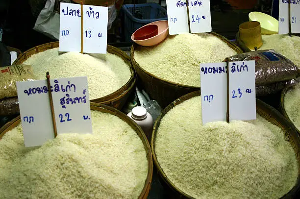 Rice at Thai market