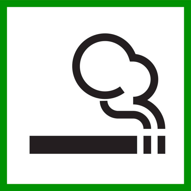 Smoking area vector icon, cigarette smokers zone. Smoking permitted, raucherzone and fumar permitido logo sign Smoking area vector icon, cigarette smokers zone. Smoking permitted, raucherzone and fumar permitido logo sign fumar stock illustrations