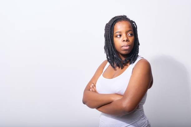 istock Concerned ethnic woman looking away 1158202225