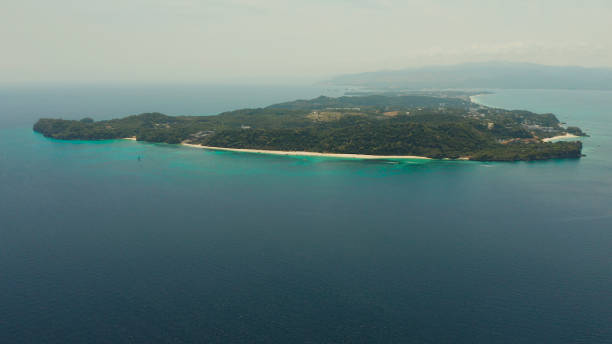 istock Tropical island with sandy beach, Boracay, Philippines 1158206332