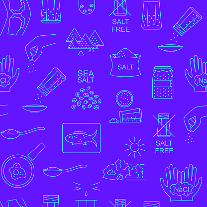 Salt Patterns Vector Salt Signs Thin Line Seamless Pattern Background Vector Stock ...