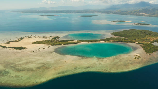 istock Bay with tropical islands and coral reef.. Palawan, Philippines 1158208907