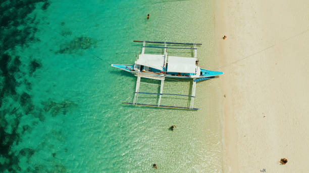 istock Boracay island with white sandy beach, Philippines 1158213820