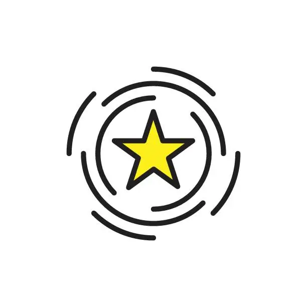 Vector illustration of Star color vector logo