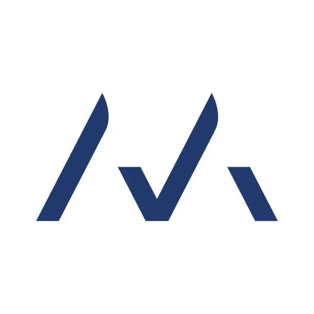 Vector illustration of M logo Design