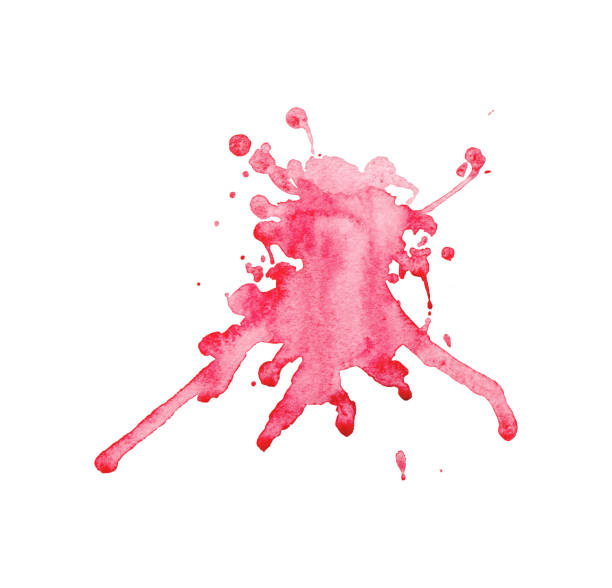istock Hand drawn red  watercolor splash isolated on white background. 1158218209