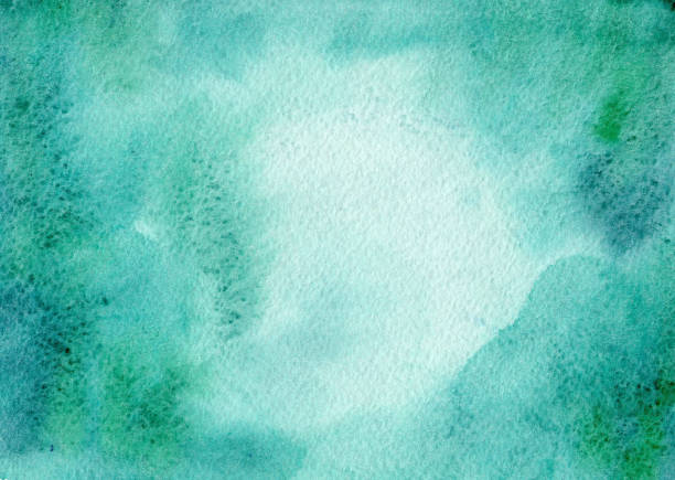 istock Abstract green turquoise watercolor blurred background. 1158218626