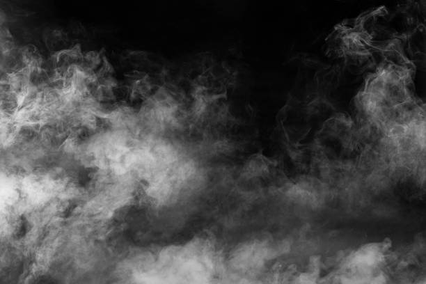 istock spectacular abstract white smoke isolated black background 1158219198