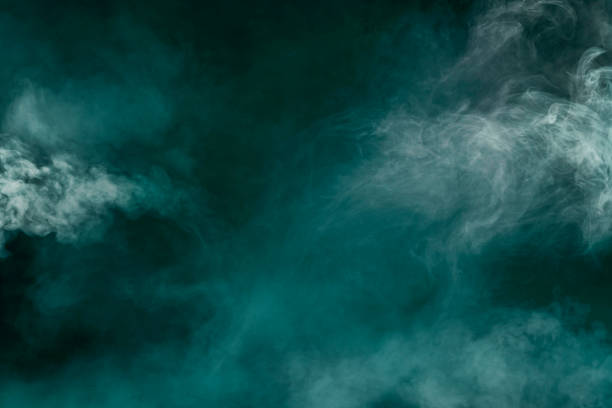 istock white smoke isolated in color green background 1158219369