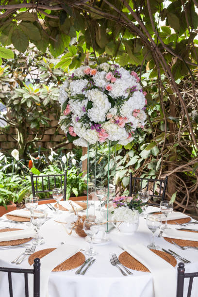 istock reception room, decorated table for the party 1158219440
