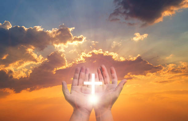 istock Eucharist Therapy Bless God Helping Repent Catholic Easter Lent Mind Pray. Christian Human hands open palm up worship hope. 1158220715