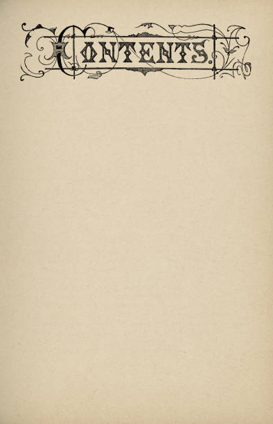 istock Contents on Antique Paper Texture Background 1158221910