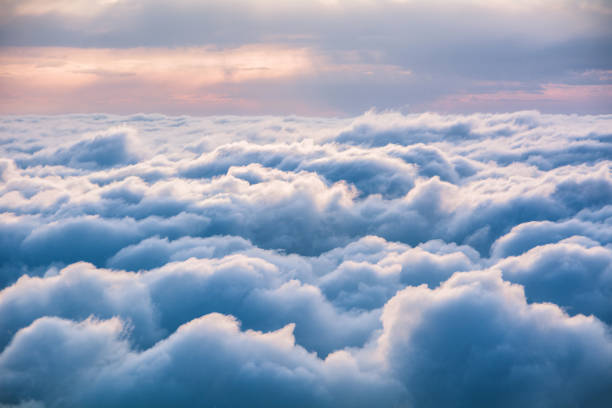 View of the clouds from above at dawn