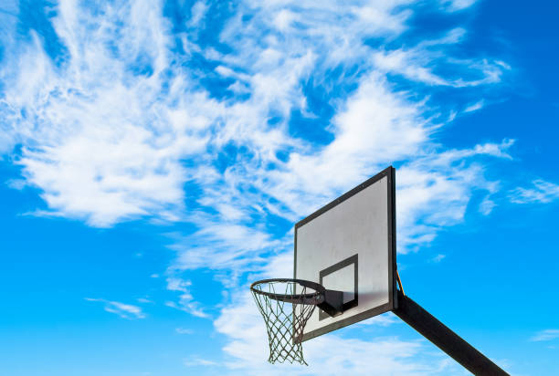 istock basketball hoop with cloudy sky 1158223758