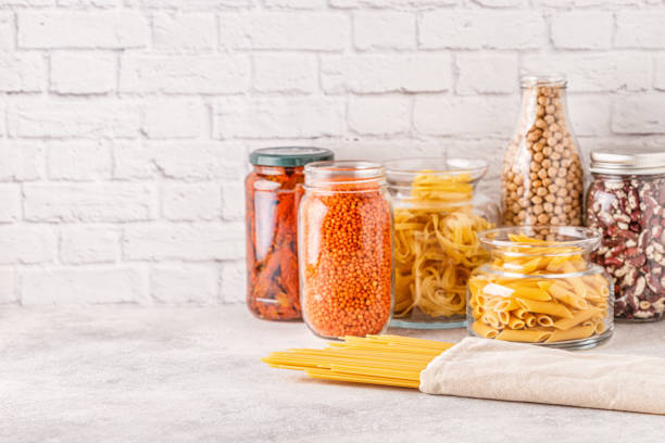 istock Products in  glassware. Eco friendly food storage 1158226654