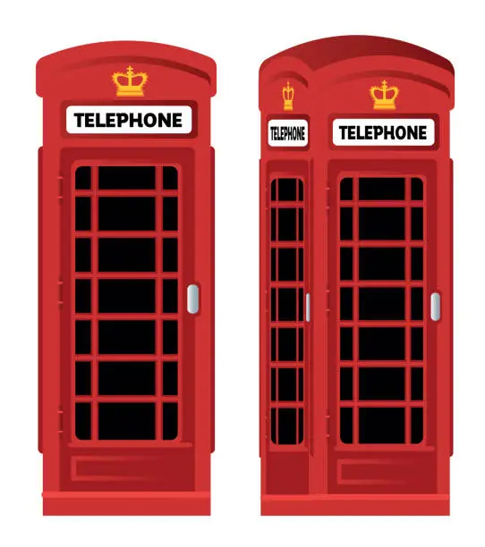 Vector illustration of British Telephone Box
