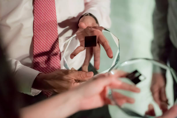 istock Businessman receiving an award on stage 1158233107