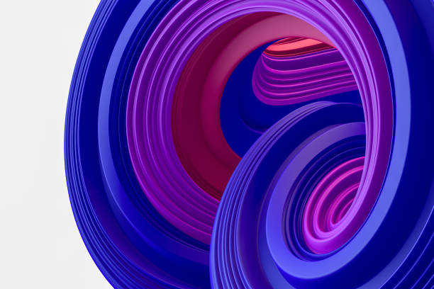 istock 3d abstract liquid twisted shape wavy background, Iridescent neon digital art 1158233230