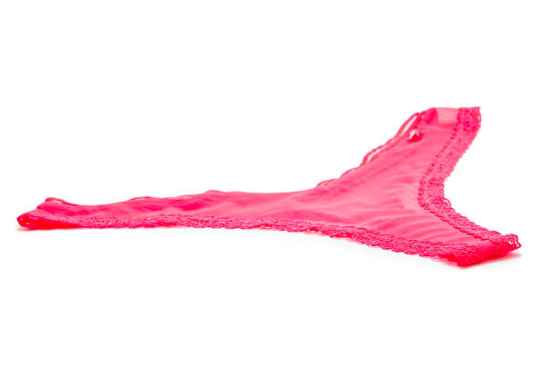 istock Pink Thong panties isolated on white 1158239202