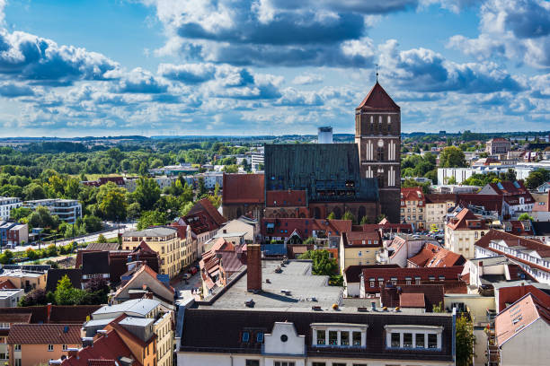 istock View to the hanseatic town Rostock, Germany 1158243313