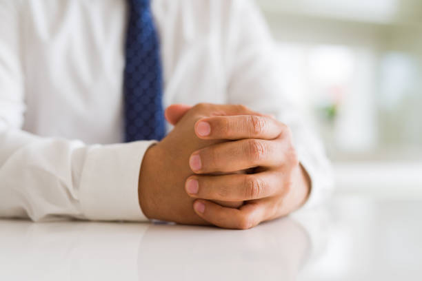 istock Close up of man hands 1158244500