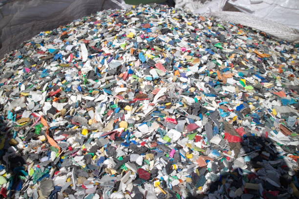 istock waste shredded pieces of low pressure plastic 1158245273